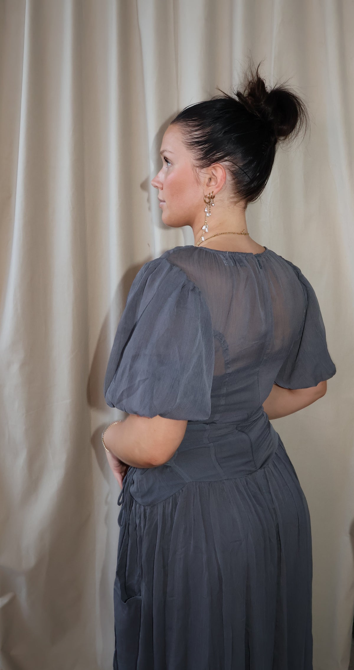 ASOS - puff sleeve chiffon