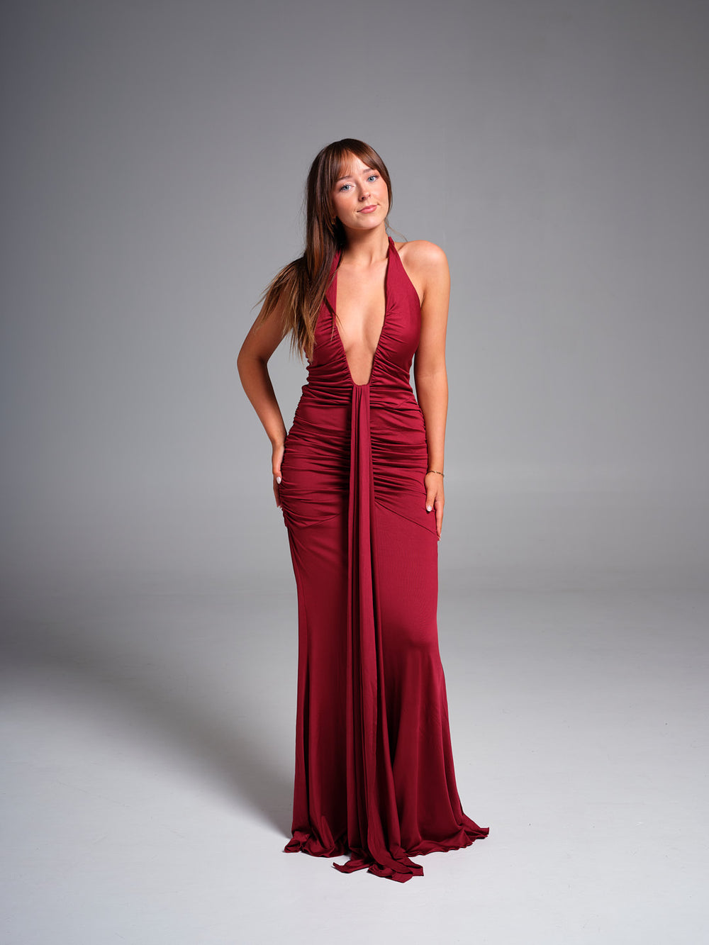 Aiglantine Halterneck Ruched