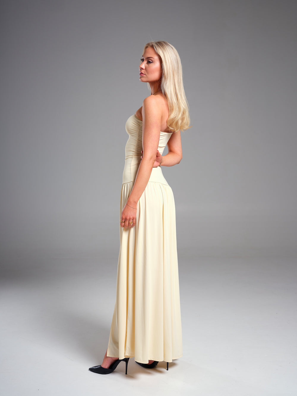 Strapless Drop Waist